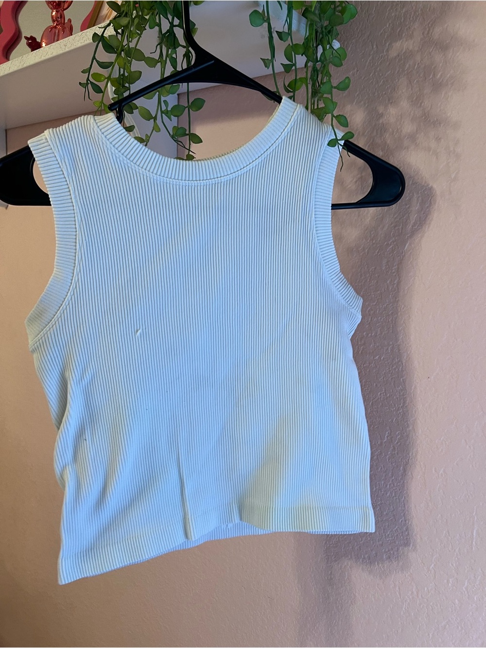 Moa Moa White Ribbed Tank Top